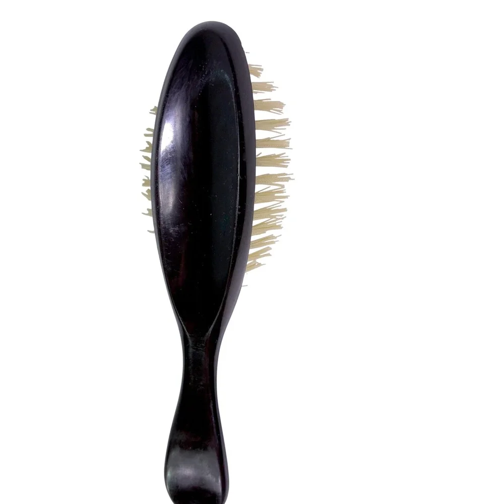 Vtg Avon Natural Performance Flair Hair Brush Brown Handle 7 Row Plastic Bristle